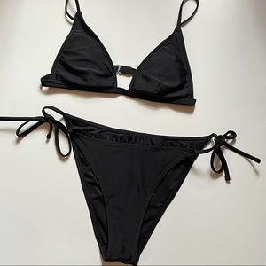 Black 2 piece bathing suit